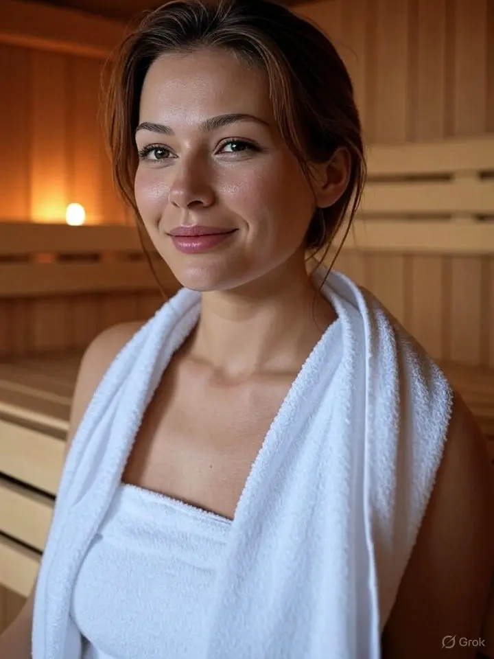 Nina in sauna