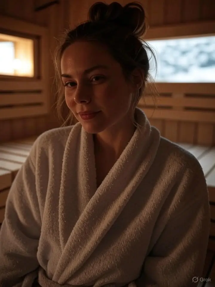Nina in sauna